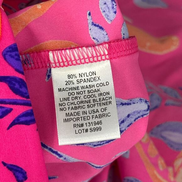 Jude Connally Dress Womens Small Floral Bird Print Midi Jude Cloth Resort Artsy - Picture 7 of 11